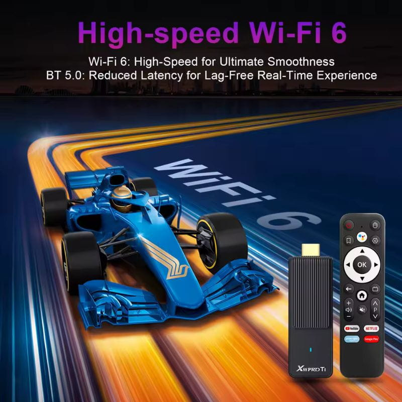 X88 Pro Ti RK3518 2 GB/16 GB - Stick 4K Android TV, com Wi-Fi 6