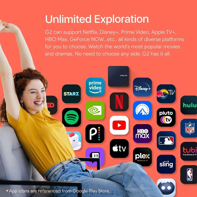 APPs de RockTek G2 S905X4 4GB/32GB Android 12 - Android TV