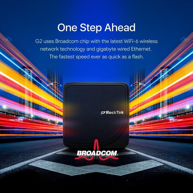 Conexión de RockTek G2 S905X4 4GB/32GB Android 12 - Android TV