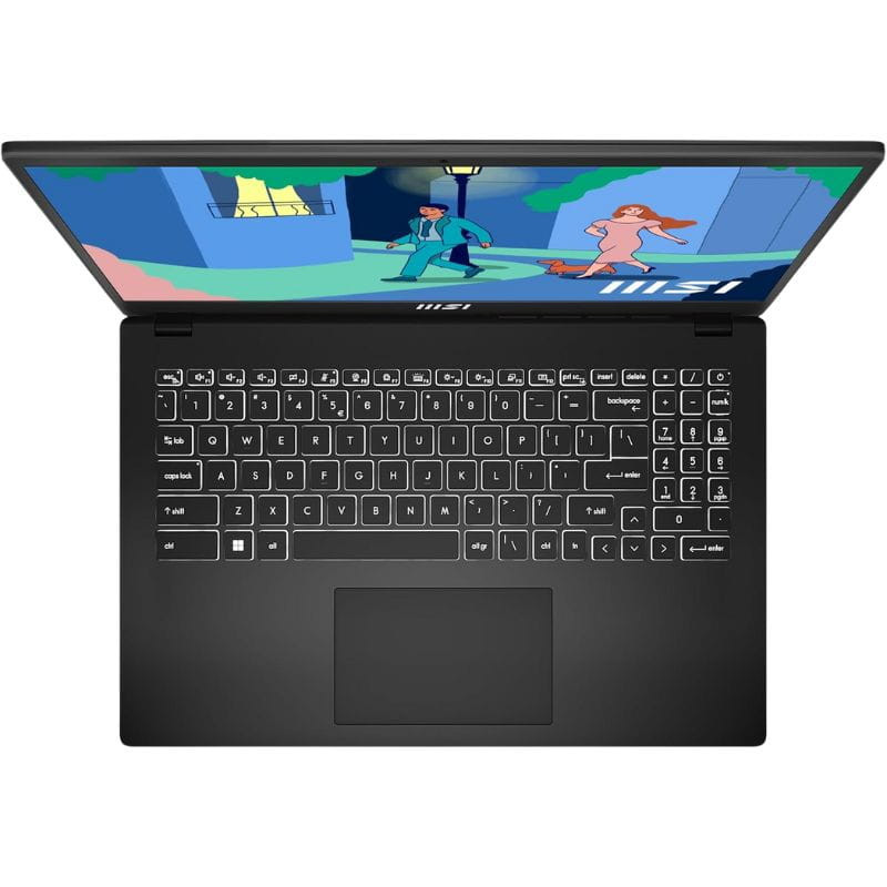 Ordinateur portable MSI Modern 15 B7M-440XES AMD Ryzen 7 7730U/16 Go/512 Go SSD/15,6 pouces Clavier QWERTY espagnol, image du clavier