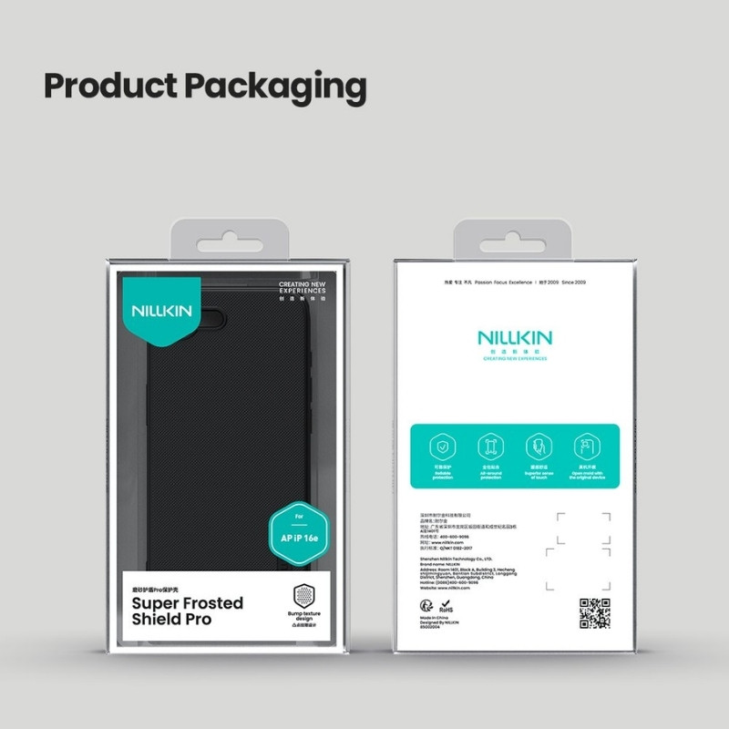 Nillkin Funda Super Frosted Shield Pro iPhone 16e Negro Caja