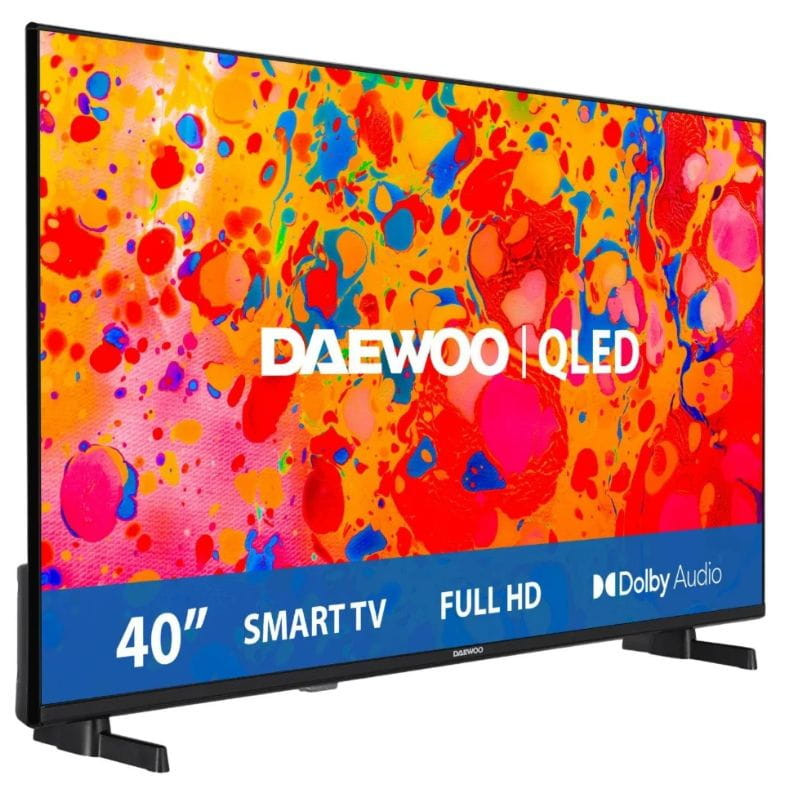 Daewoo 40" 40DM95QV FHD QLED Smart TV HDR10 Noir, image latérale