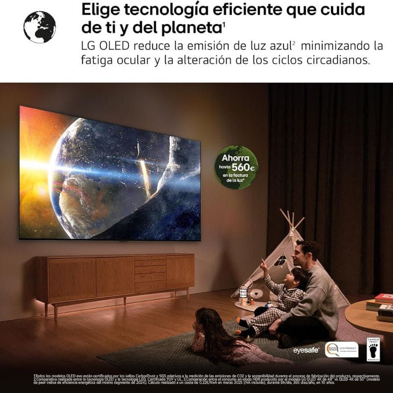 LG AI OLED 42C54LA 42 4K OLED evo com painel ultrafino, moldura minimalista, base metálica elegante e portas HDMI 2.1, USB, LAN e saída ótica