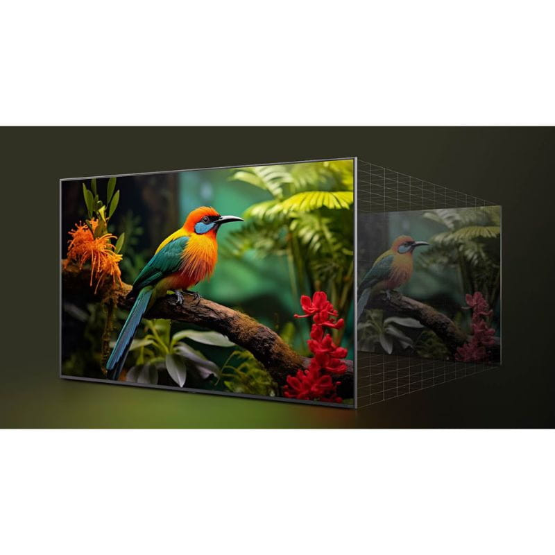 Pantalla LG 50UA75006LA 50 pulgadas 4K UHD con HDR10 Pro, colores vivos y alto contraste; comparativa SDR vs HDR muestra mayor brillo y detalle en la imagen