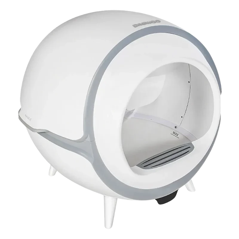 Vue à 45 degrés du Daewoo D-HIPC101 en blanc avec des détails gris