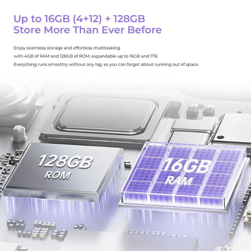 Memorias de Oukitel C2 4GB/128GB Lila