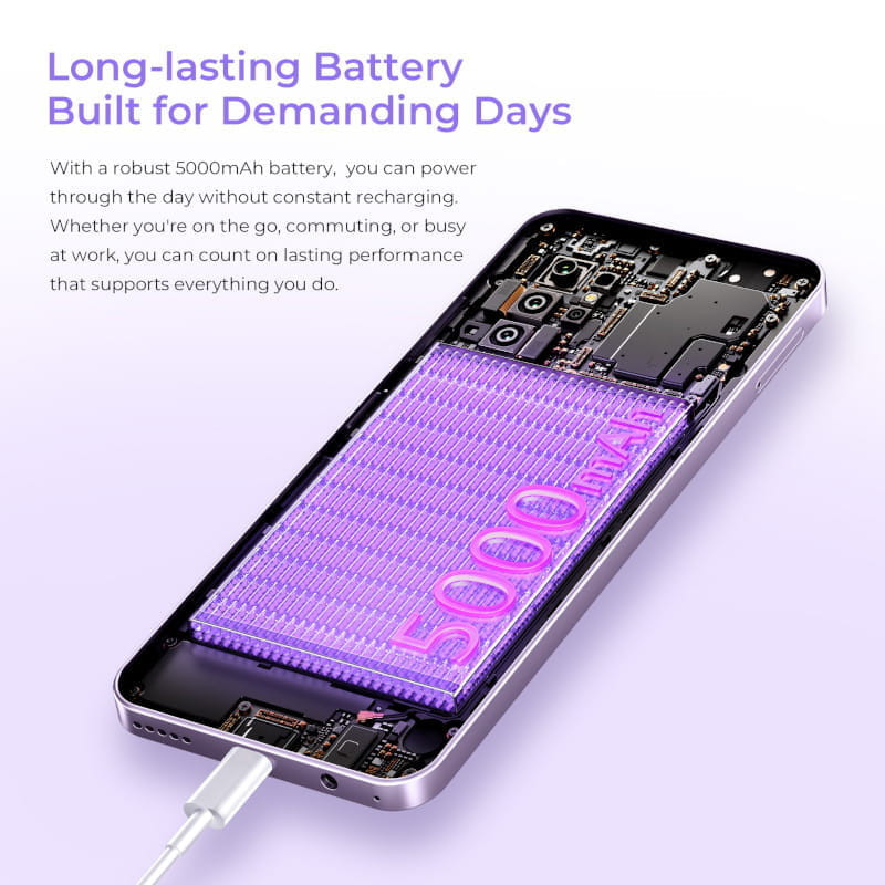 Batería de Oukitel C2 4GB/128GB Lila