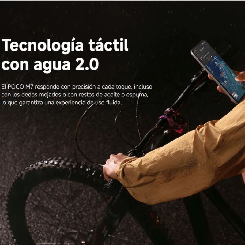 Xiaomi Poco M7 4G 8GB/256GB Plata, tecnología táctil 2.0