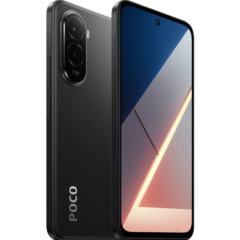 Xiaomi Poco M7 4G 8GB/256GB Negro, imagen trasera y delantera