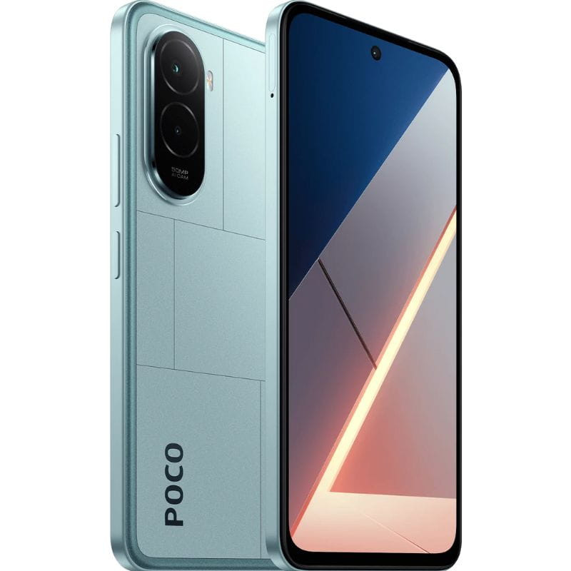 Xiaomi Poco M7 4G 8GB/256GB Azul, imagen trasera y delantera