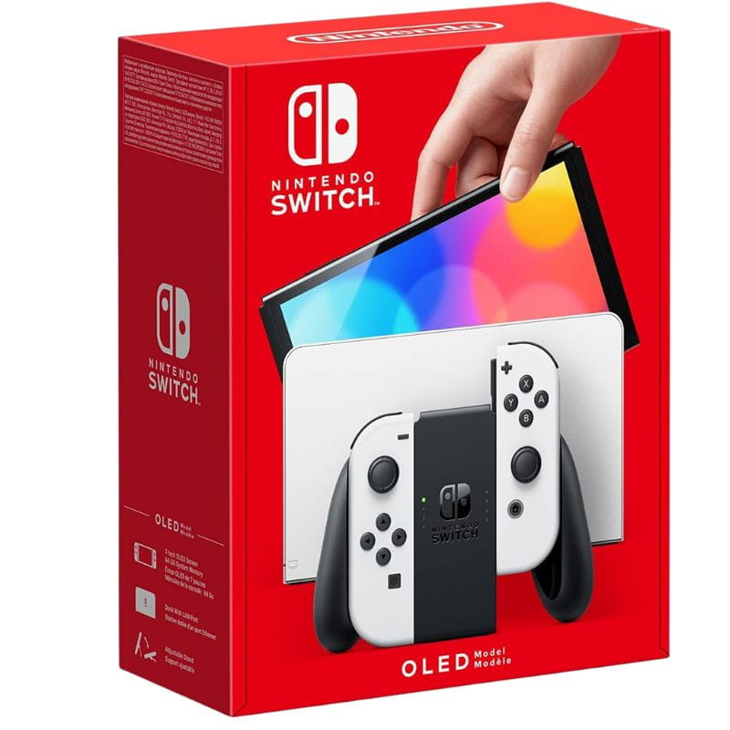Nintendo Switch OLED blanche reconditionnée - État Premium, image de la boîte