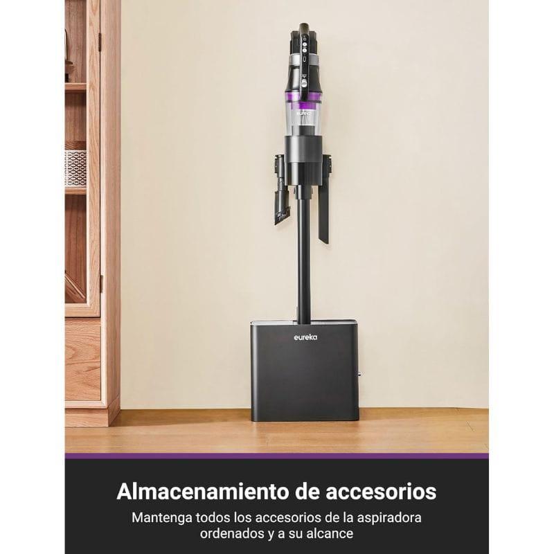 Aspiradora de escoba con estación de vaciado EUREKA Stylus Elite NEC490, con almacenamiento para accesorios