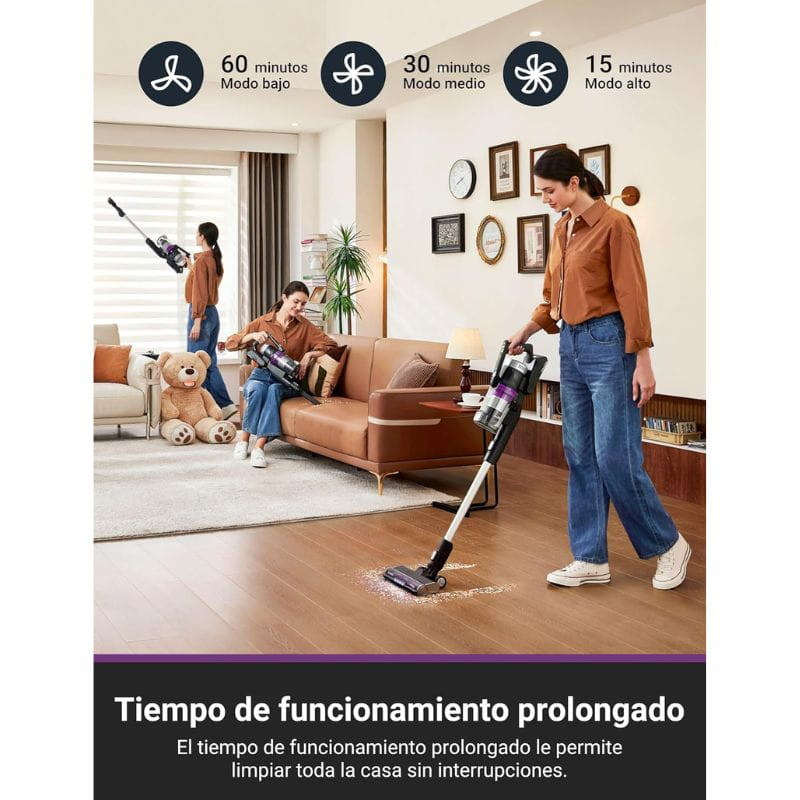 Aspiradora de escoba con estación de vaciado EUREKA Stylus Elite NEC490, con gran autonomía