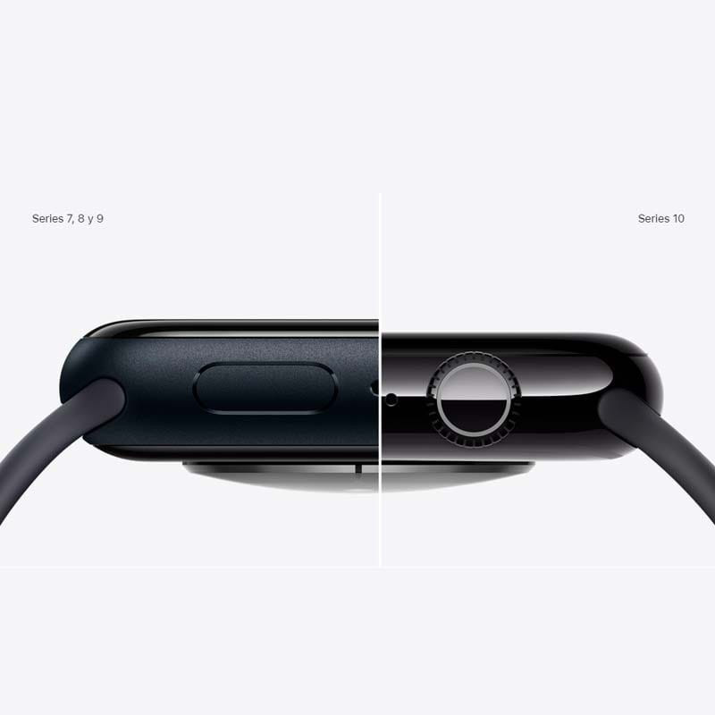 Adaptable Apple Watch Series 10 46 mm Noir avec Bracelet Sport Noir - État Excellent