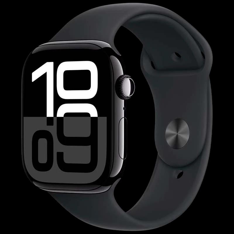 Apple Watch Series 10 46 mm Noir avec Bracelet Sport Noir - État Excellent