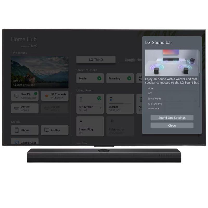 Pantalla LG 75UA75006LA de 75 pulgadas con bisel delgado, peana en V y colores vivos en 4K Ultra HD; superficie brillante con reflejos y gran contraste