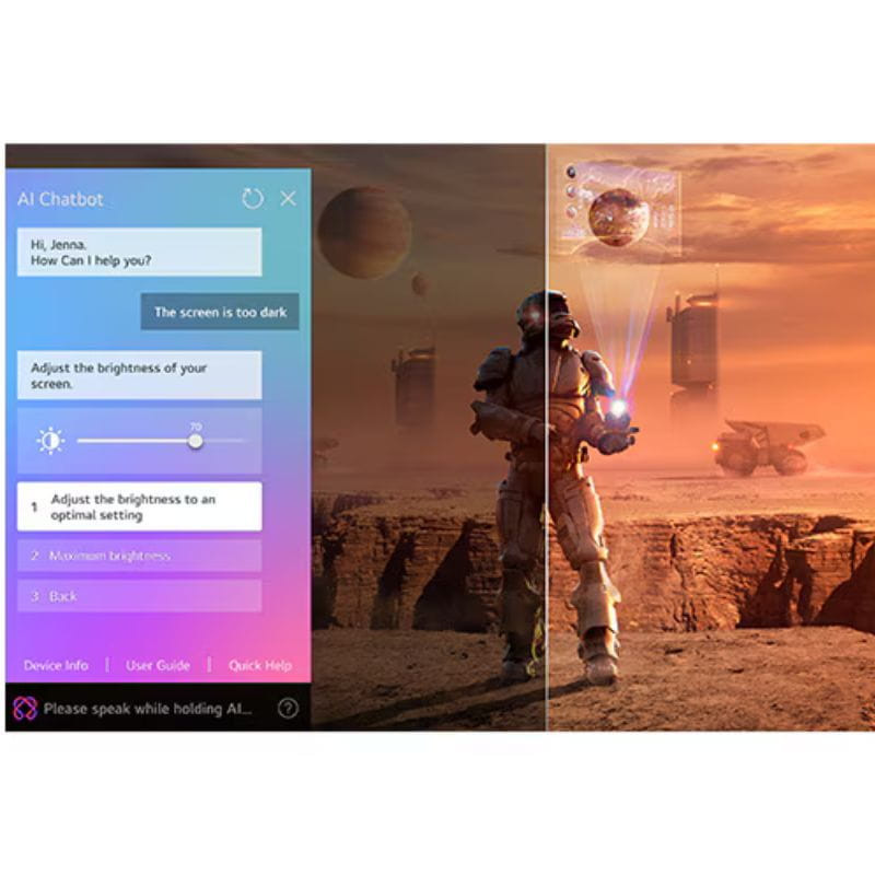 Barra de sonido negra estilizada, diseño minimalista y delgado, montada en pared con soportes discretos y rejilla frontal continua