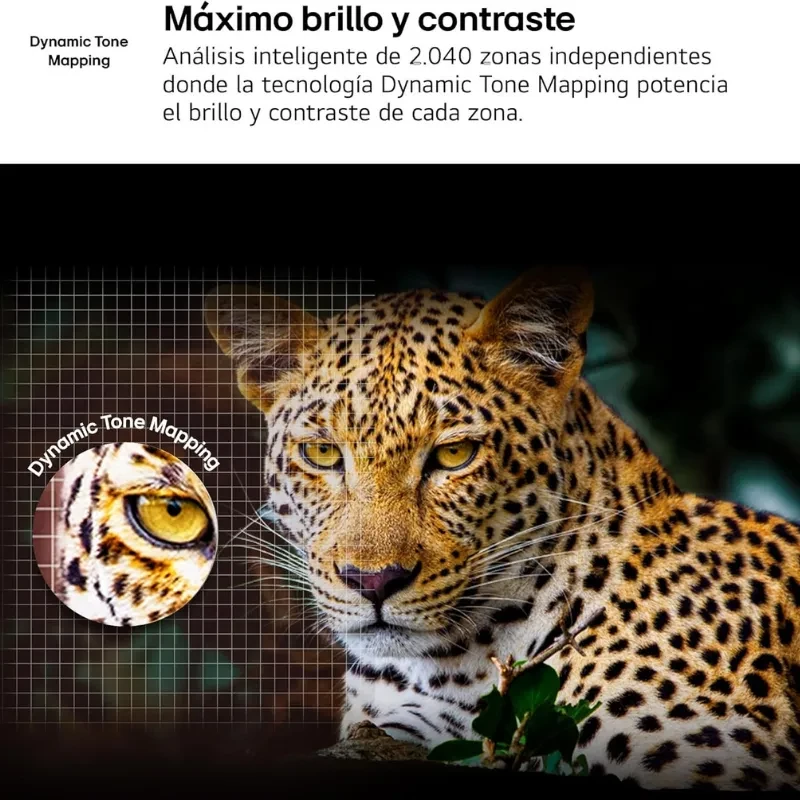 Televisor LG 86UA75006LA 86 pulgadas 4K UHD LED con Dynamic Tone Mapping, 2040 zonas, colores vivos y alto contraste para detalles nítidos en escenas oscuras