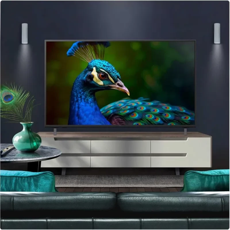 LG 86UA75006LA 86 pulgadas 4K Ultra HD LED con biseles delgados en mueble moderno; pantalla grande con colores vivos y detalle nítido en escenas HDR
