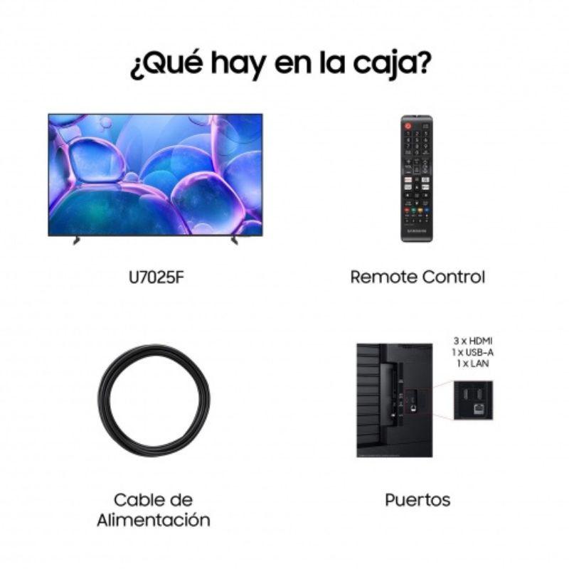 Samsung TU75U7025FK 75" 4K Ultra HD LED Smart TV Preto, conteúdo da caixa