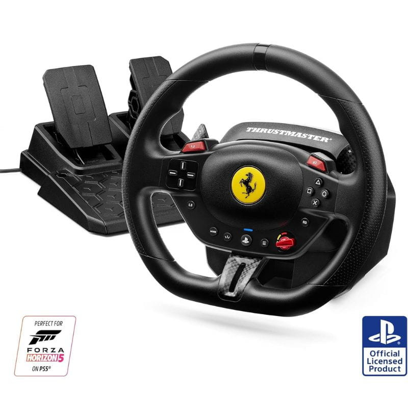 Thrustmaster T98 Ferrari 296 GTB - Volante de simulación para PS5, PS4, PC, con licencias