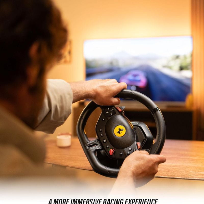 Thrustmaster T98 Ferrari 296 GTB - Volante de simulación para PS5, PS4, PC, conducción inmersiva