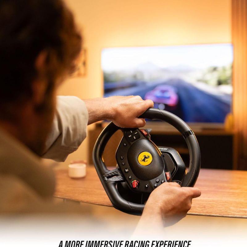 Thrustmaster T98 Ferrari 296 GTB - Volante de simulación para PS5, PS4, PC, conducción inmersiva