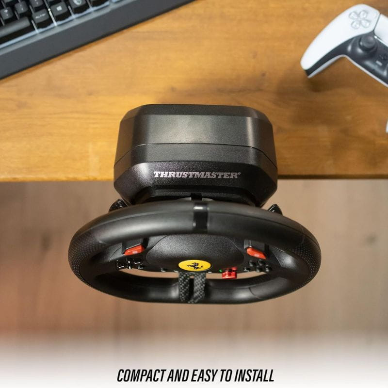 Thrustmaster T98 Ferrari 296 GTB - Volante de simulación para PS5, PS4, PC, compacto
