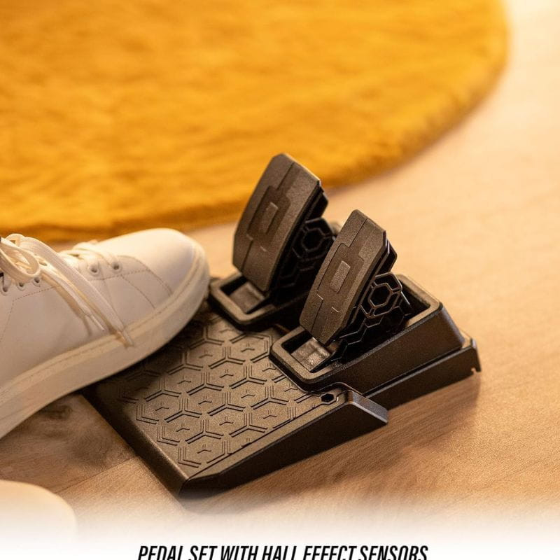 Thrustmaster T98 Ferrari 296 GTB - Volante de simulación para PS5, PS4, PC, imagen de la pedalera