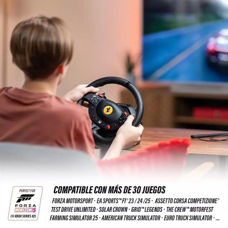 Thrustmaster T98 Ferrari 296 GTS - Xbox Series/PC Volante de simulación con pedalera, compatibilidad