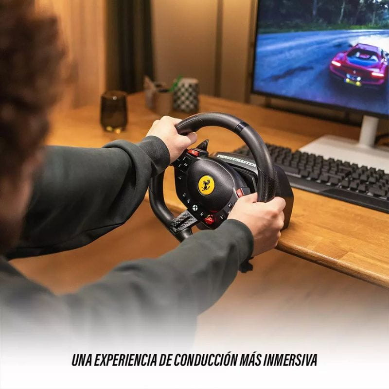 Thrustmaster T98 Ferrari 296 GTS - Xbox Series/PC Volante de simulación con pedalera, una experiencia inmersiva