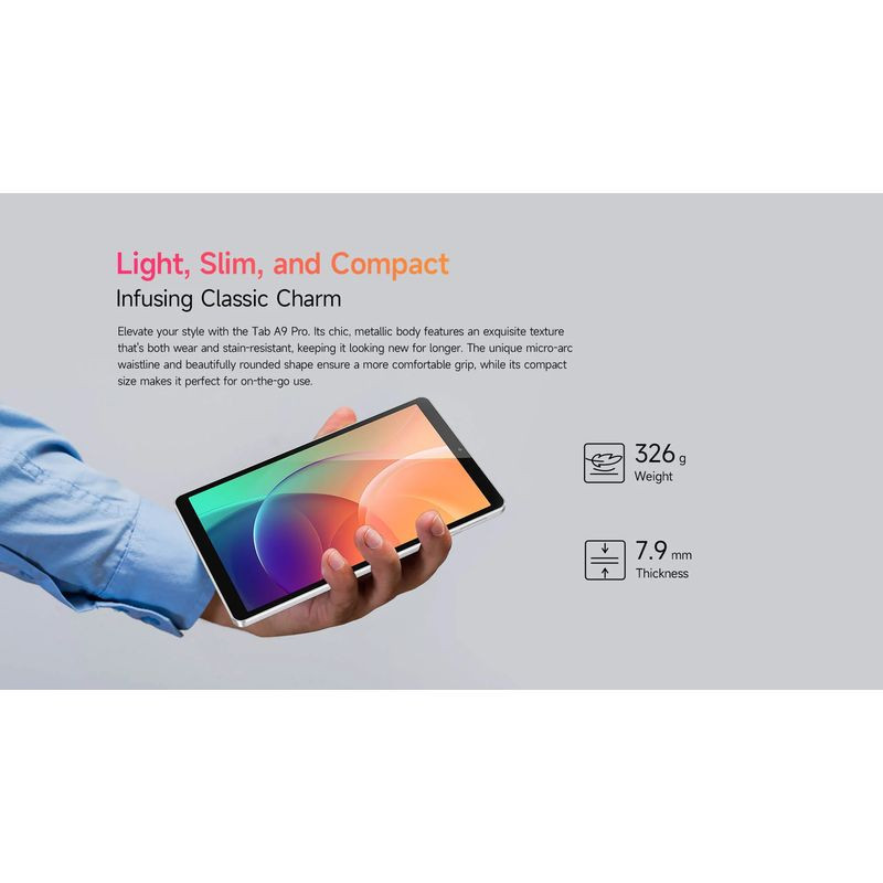 Pantalla de Ulefone Tab A9 Pro 8,68 4GB/128GB WiFi + 4G Blanco