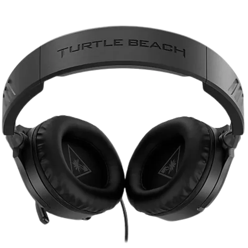 Auscultadores Turtle Beach Recon 70 Black Xbox com estrutura preta, arco acolchoado, almofadas over-ear em couro sintético e cabo com fio para jogos Xbox