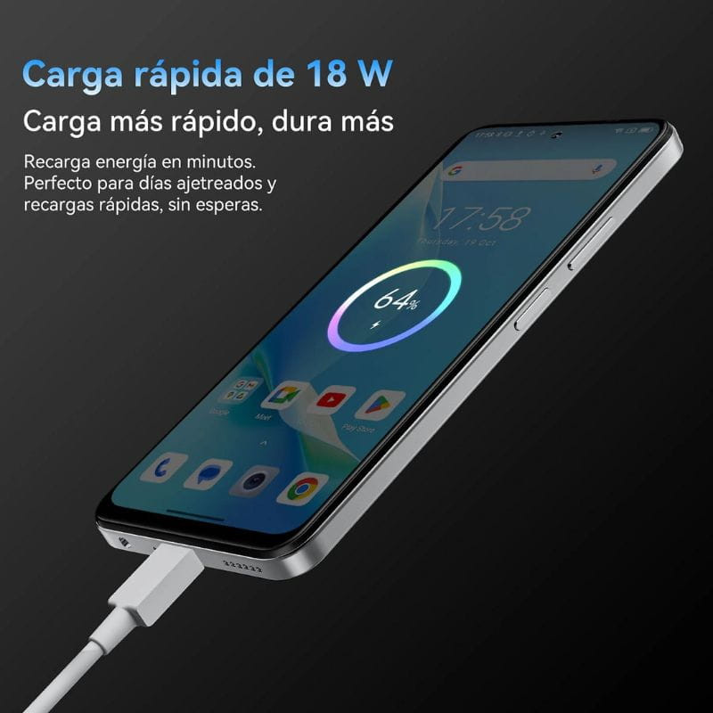 Blackview Color 6 8GB/128GB Azul, con carga rápida de 18W