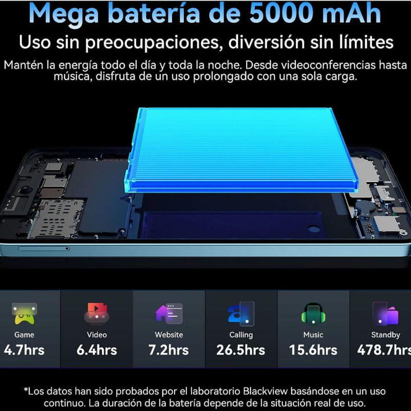 Blackview Color 6 8GB/128GB Azul, con batería de 5000 mAh