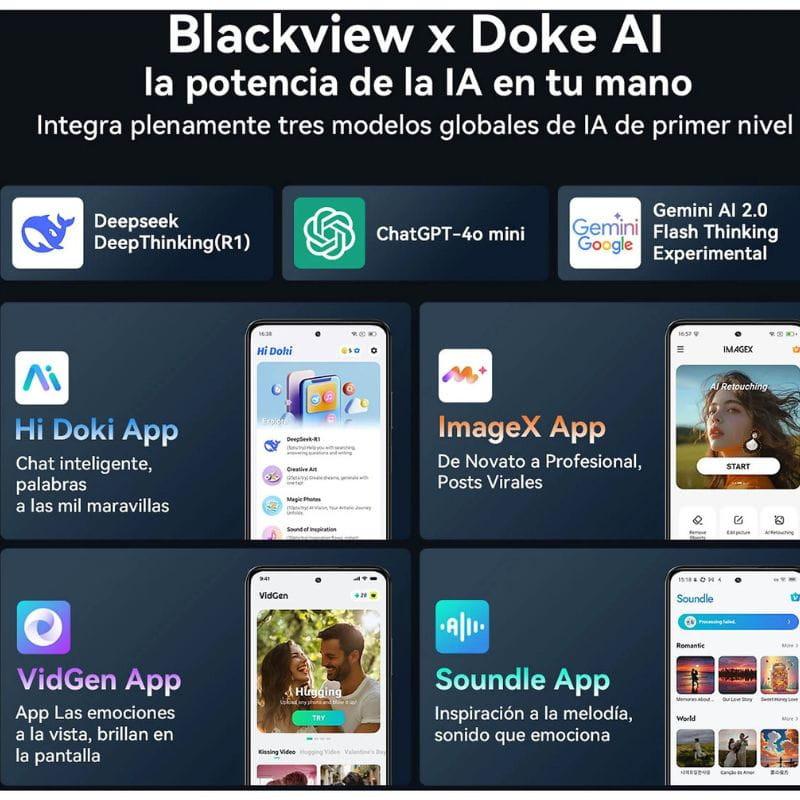 Blackview Color 6 8GB/128GB Azul, con IA