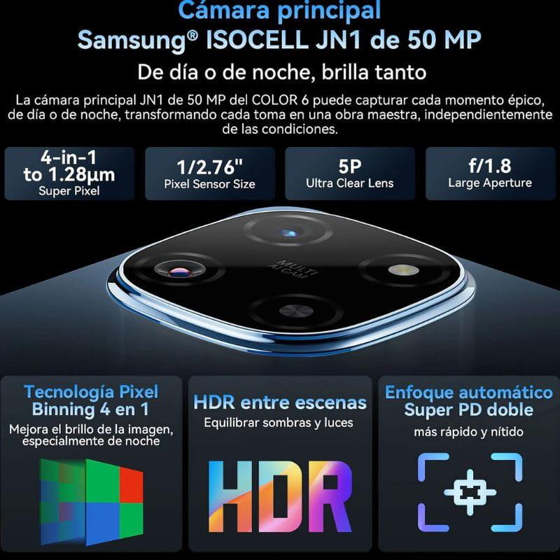 Blackview Color 6 8GB/128GB Azul, características de la cámara