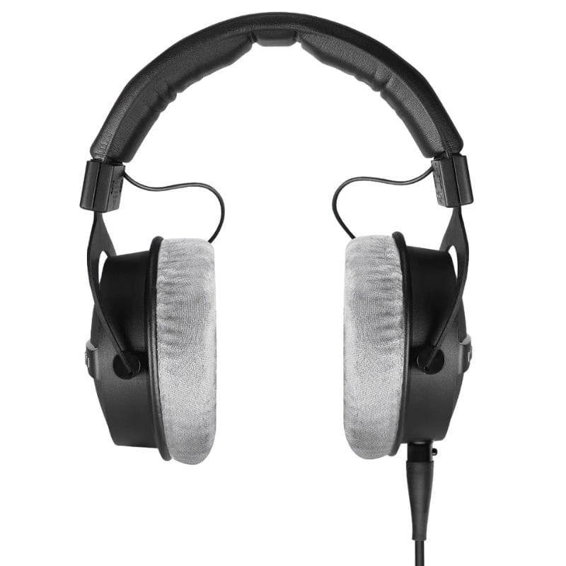 Beyerdynamic DT 770 PRO X casque de studio filaire noir avec coussinets velours gris, arceau rembourré, coques fermées et câble détachable frontal