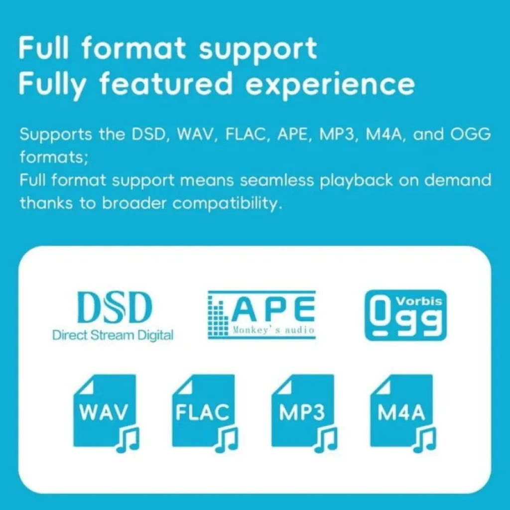 FiiO Snowsky ECHO MINI Negro, reproductor Hi‑Res con compatibilidad DSD, WAV, FLAC, APE, MP3, M4A y OGG para reproducción fluida y amplia interoperabilidad