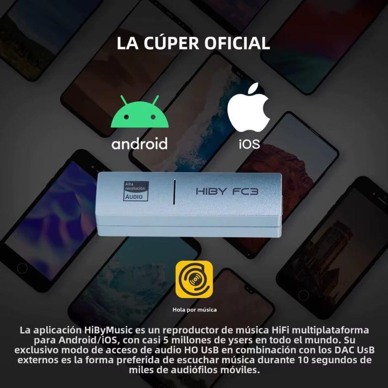 HiBy FC3 Amplificador/DAC portátil Negro, compatibilidad