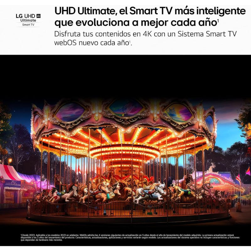 LG 55UA73006LA 55" 4K Ultra HD LED Smart TV Negro, cuenta con un sistema Smart TV webOs nuevo cada año
