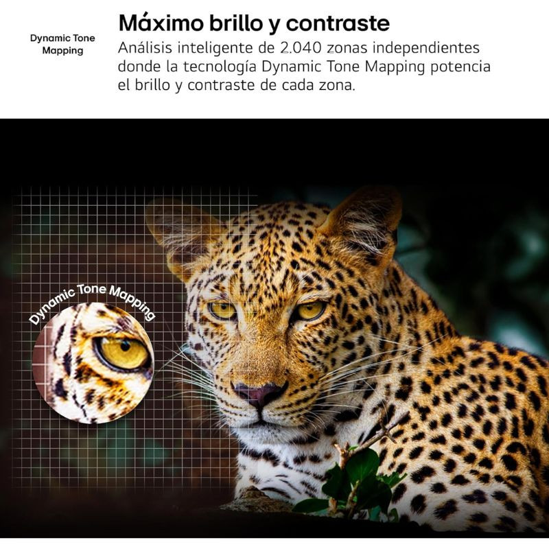 LG 55UA73006LA 55" 4K Ultra HD LED Smart TV Negro, tecnología Dynamic Tone Mapping que potencia el brillo y el contraste