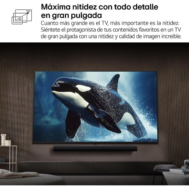 LG 55UA73006LA 55" 4K Ultra HD LED Smart TV Negro, máxima nitidez