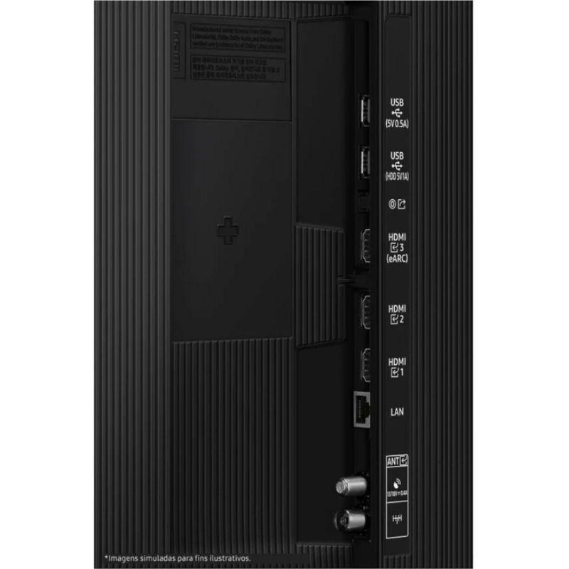 Samsung TQ43Q8FAAU 43" 4K Ultra HD Smart TV Gris, vista de los conectores y entradas