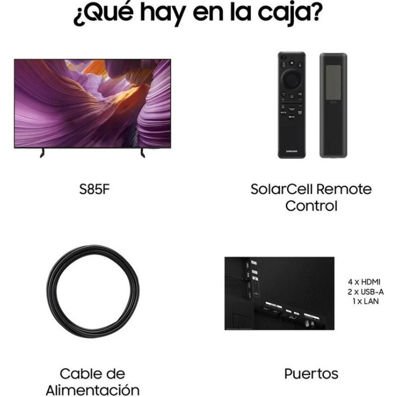 Samsung TQ55S85FAU 55 4K Ultra HD OLED Smart TV Noir, contenu de la boîte