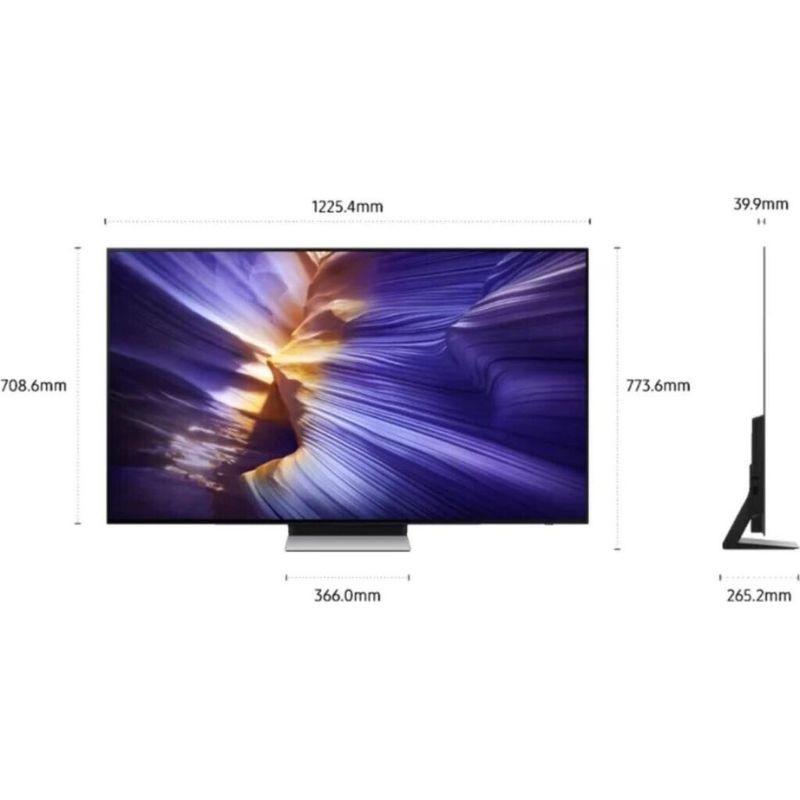 Samsung TQ55S90FAE 55" 4K Ultra HD OLED Smart TV Preto, medidas reais em mm