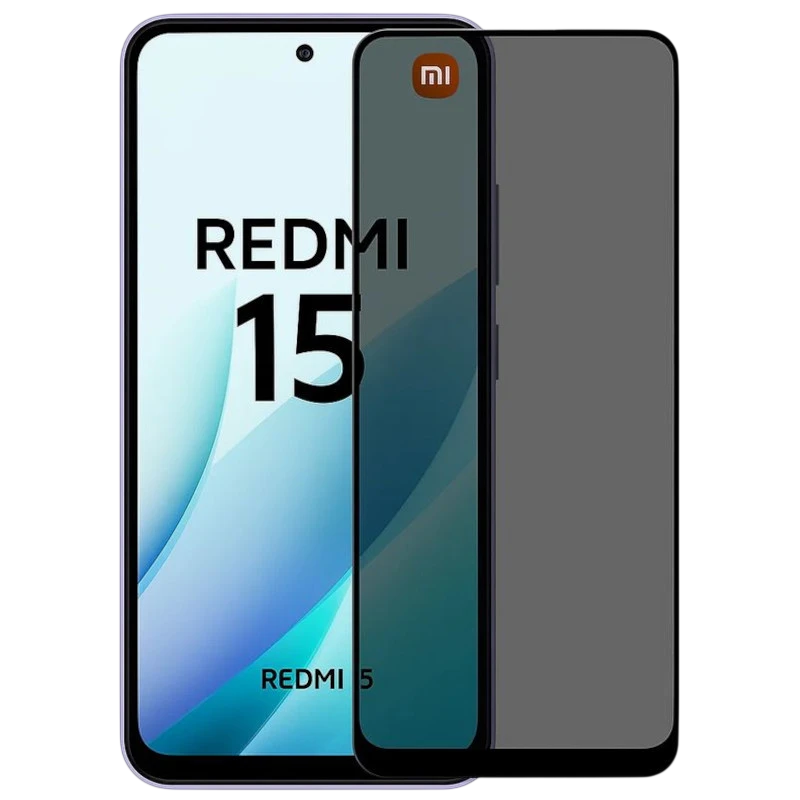 Protector de cristal templado Antiespía Xiaomi Redmi 15 4G/5G