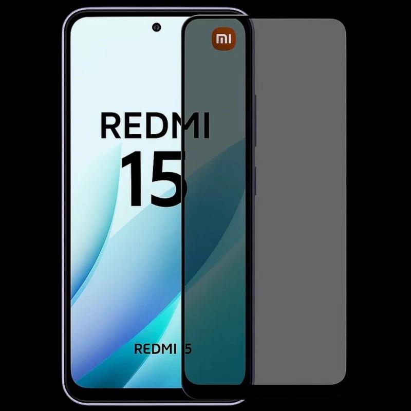Protector de cristal templado Antiespía Xiaomi Redmi 15 4G/5G
