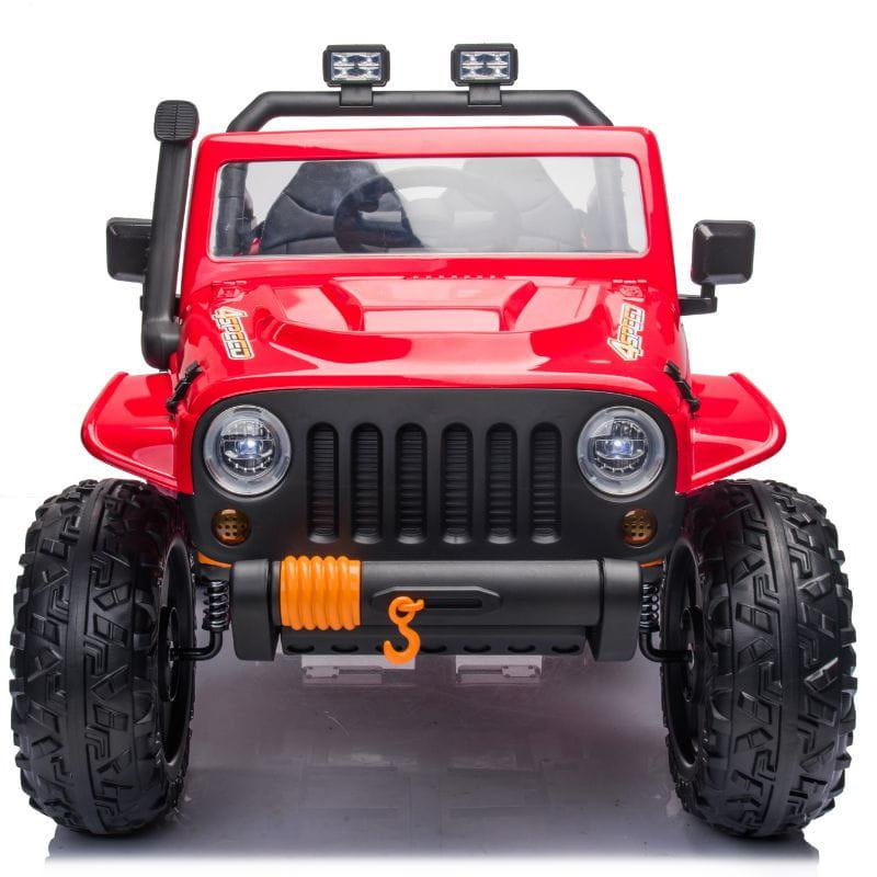 Todo-o-terreno 12V Vermelho - Carro elétrico para crianças, imagem frontal