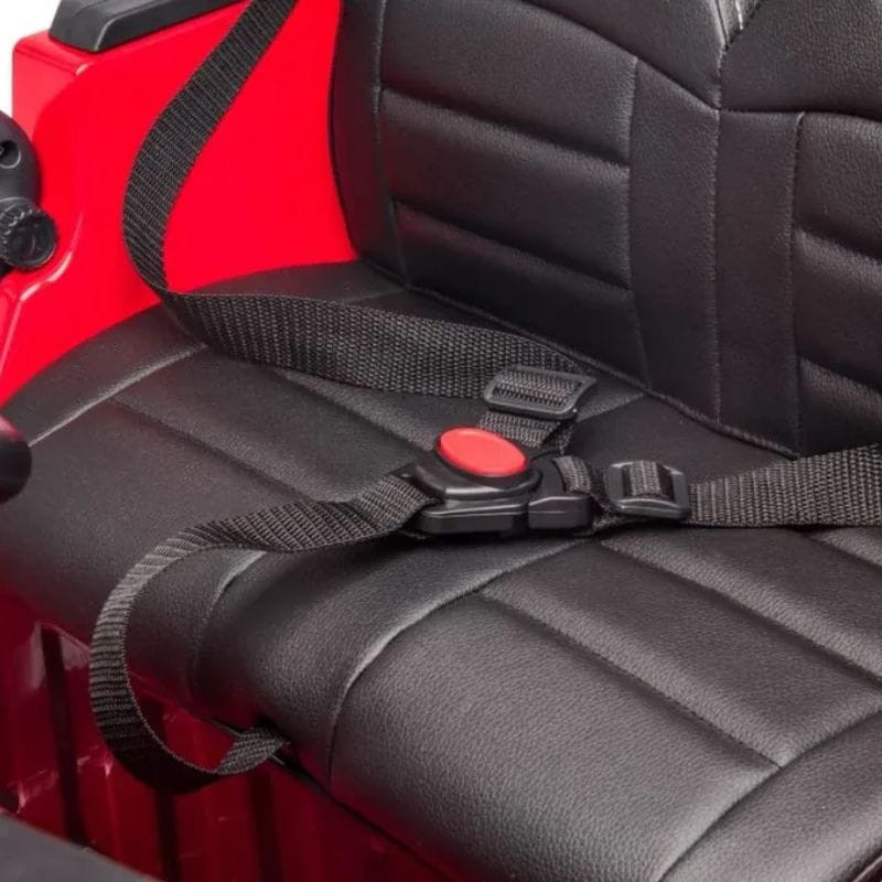 Todo-o-terreno 12V Vermelho - Carro elétrico para crianças, imagem do cinto de segurança